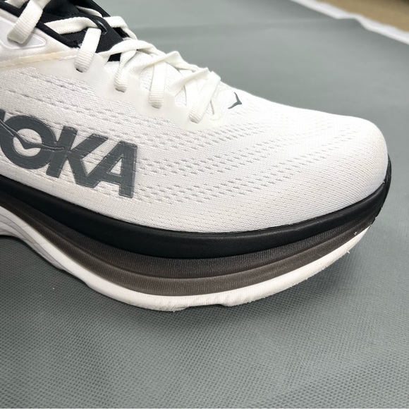 Hoka One One Bondi 8 White/Black Men’s 12.5 Great Condition! Running Shoes - Picture 11 of 15